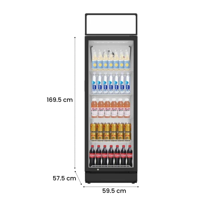 starcrest-professional-refrigerated-display-case-sps-300dc-300-l-light-box-adjustable-thermostat-led-lighting-height-193-cm-black-751222